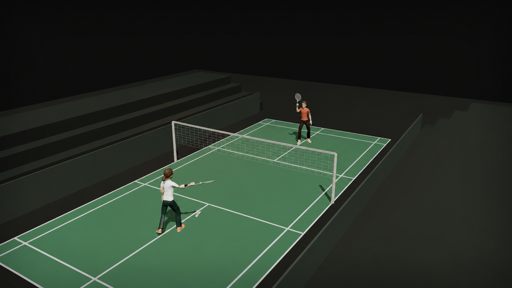 Badminton doubles rotation you can actually see